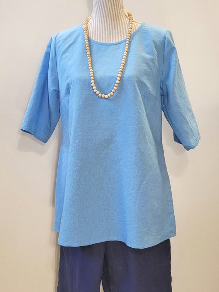 Lempi linneblus &ndash; ljusbl&aring; storlek 2XS