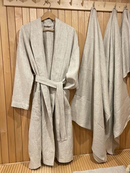 Kaarna badrock i linne &ndash; Naturel