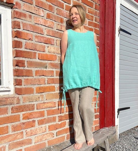 Pihlaja - pellavahousut, naturel 168 cm mitoitus